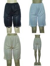 NWT WOMEN'S ROMANTIC SLIP BLOOMERS PETTIPANTS 20" LENGTH LACE DETAIL S M L XL