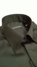 CARLO PIGNATELLI, camicia manica lunga realizzata in raso tg 39 di colore nero