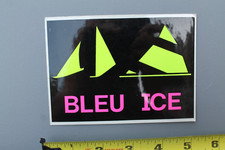 Bleu Ice Sail Boats Fins Neon Green Pink OG 80's OG V71C Vintage Surfing STICKER
