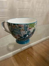 Pretty Colorful Flowers 14 Oz Coffee Mug Footed By Potter’s Studio