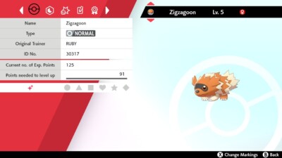  2004 RUBY Shiny Zigzagoon Event Untouched | Pokemon Sword & Shield 
