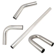 2''-4''Industrial Pipes Bend Exhaust Tube Pipe Kits Straight&45 90 180°-3/4/8PCS