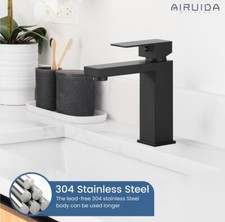 Waterfall Bathroom Sink Faucet Single Handle Hole Vanity Mixer Taps with Cover