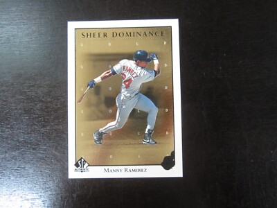 1998 SP Sheer Dominance Gold # SD18 Manny Ramirez Card (B65) /2000 Cleveland