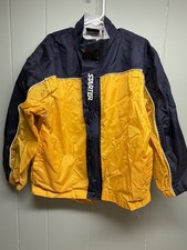 Vintage Y2K Starter Jacket Junior Boys  8 Colorblock Yellow Black White Nylon