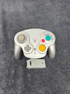 Nintendo GameCube WaveBird Wireless Controller Silver w/ Receiver Tested