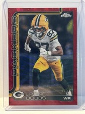 2025 Topps Chrome Football Romeo Doubs RED WAVE REFRACTOR /5 Packers