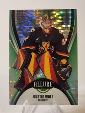 2025-26 UD Allure - #73 Dustin Wolf Green Quartz /99 Calgary Flames
