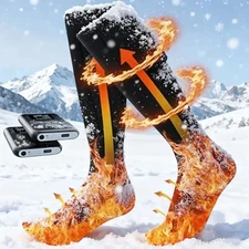 Electric Heated Socks Foot Winter Warmer Sock Rechargeable Battery Power Winter