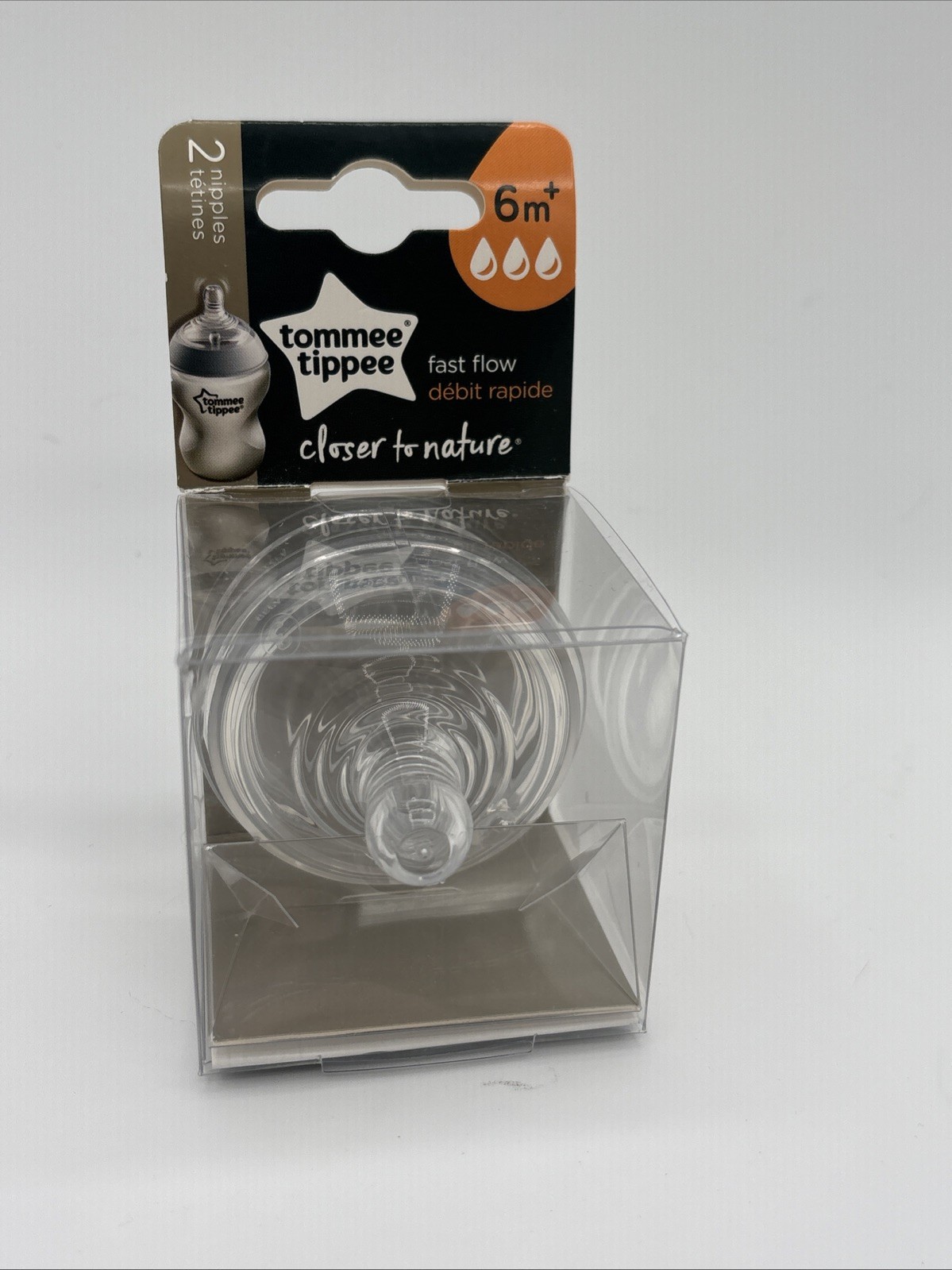 Tommee Tippee Fast Flow Nipples 6M+ 2 PACK