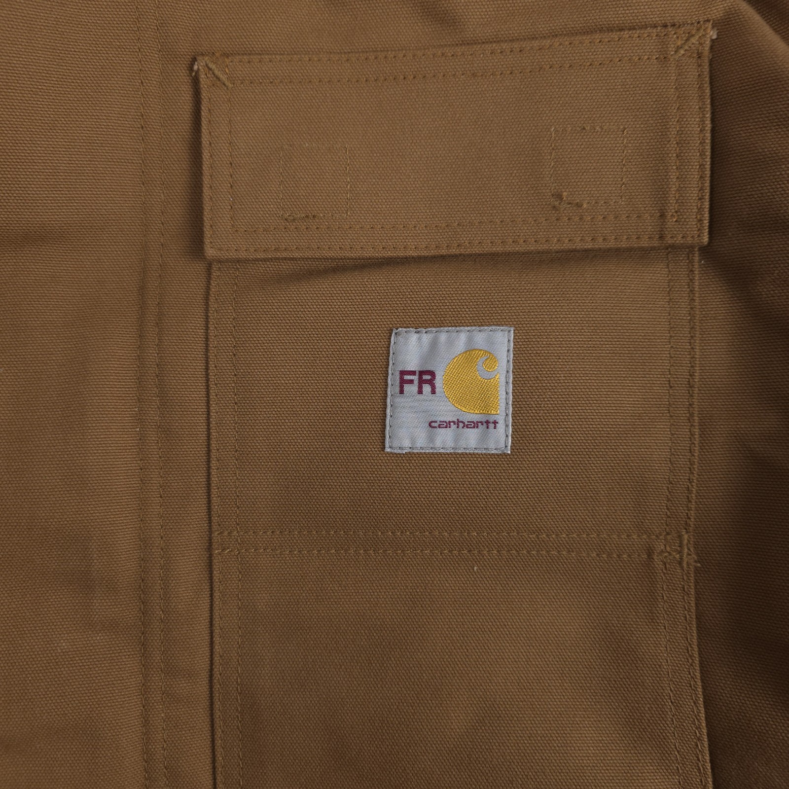 Carhartt FR Firm Duck Insulated Loose Fit Coat Mens 2XL Brown Canvas 0C0003-FRM image 3