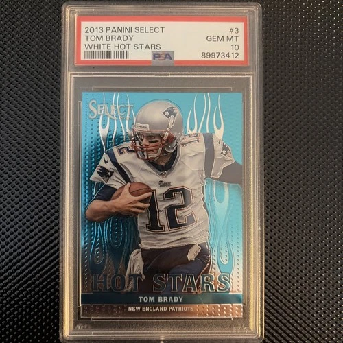 Tom Brady 2013 Panini Select White Hot Stars Card #3 PSA 10 Mint
