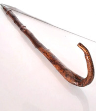 Snake Antique Massive Walking Stick Cane Follk Art Carved Wood Handmade Drawings