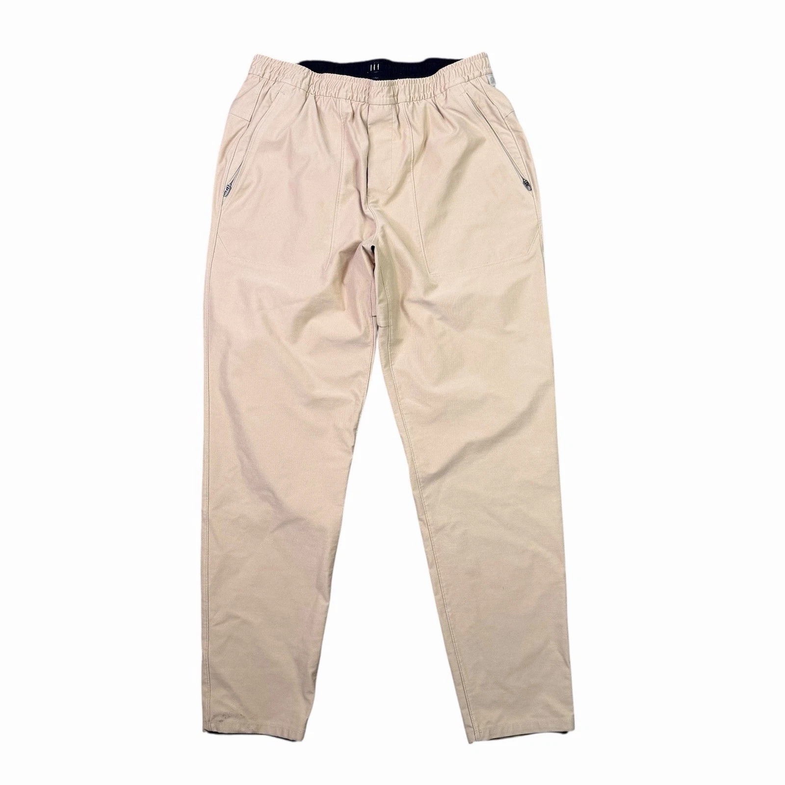 Lululemon Mens Pants Pull On Elastic Waist Beige Khaki Adult Size Large