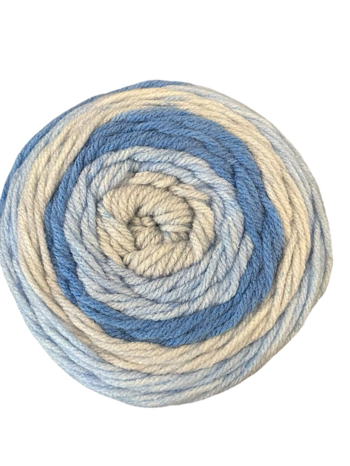 Premier Yarns Sweet Roll Yarn Cake ICE Pop 1047-20 5 oz 245 Yards NEW Blue White - Image 2 of 4