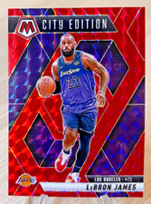 2024-25 PANINI MOSAIC LEBRON JAMES CITY EDITION RED MOSAIC PRIZM #286
