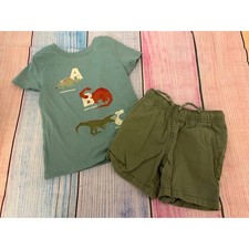 Cat  Jack 18M Dinosaur Outfit Set Shirt  Shorts VGUC