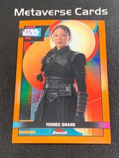2025 Topps Finest Star Wars Smugglers Outpost Fennec Shand Orange Refractor /25