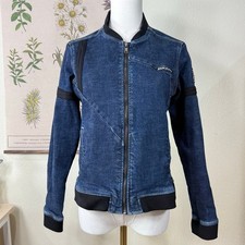 Vintage 90s Y2k Dickies Full Zip Denim Jean Jacket Streetwear Moto Casual S