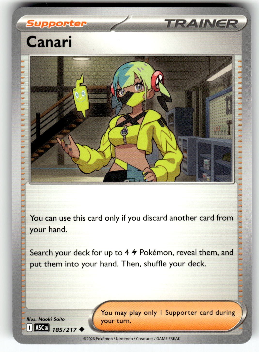 Pokemon 2026 ME: Ascended Heroes Card 185/217 Canari