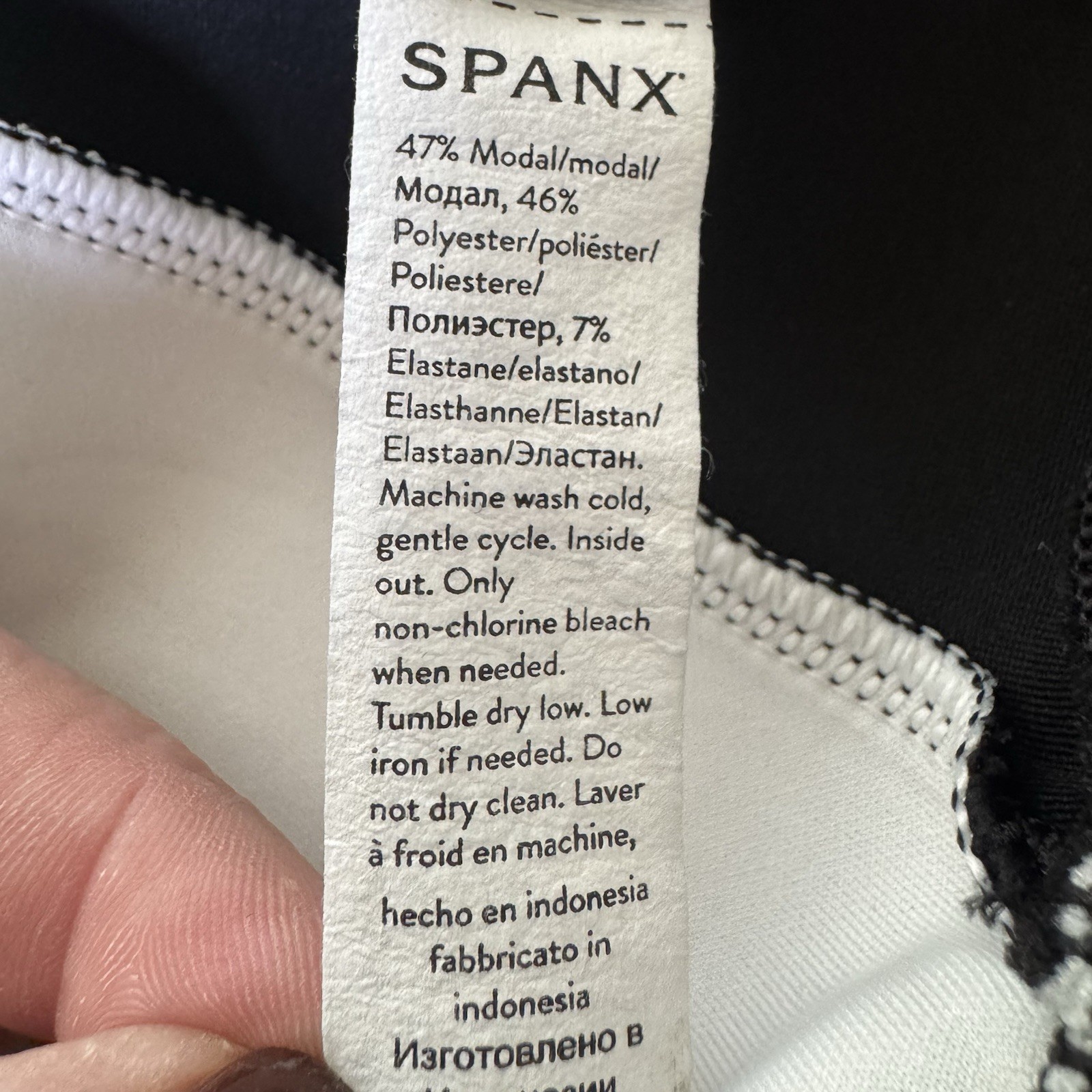 Spanx AirEssentials Zip Up Track Jacket Black Whi… - image 5