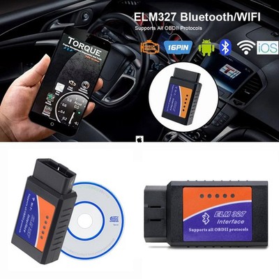 ELM327 V2.1 OBD2 II Bluetooth Diagnostic Car Scanner Tool Fault Code Reader 2.1