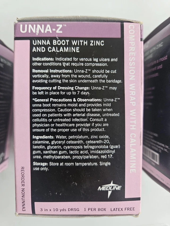 4 Unna Z Boot W/ Calamine and Zinc New and Unopened - Image 3 of 4