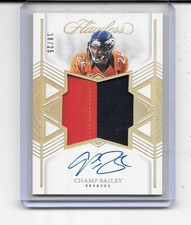 2025 FLAWLESS CHAMP BAILEY AUTO 2 COLOR PATCH AUTOGRAPH # 18/25 BRONCOS