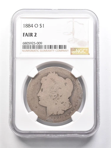LOWBALL 1884-O Morgan Silver Dollar NGC Low Ball FR2 FR-2 Fair Pocket Piece *913