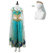 Aladdin Princess Jasmine Cosplay Kostüm Kleid Aladdin Peacock Dress