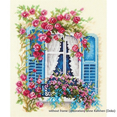 Magic Needle Zweigart Edition Kreuzstichset ''Blühendes Fenster'', Zählmuster, 16x