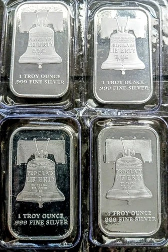 Lot of 6 - Proclaim Liberty Bell We The People Uncirculated 1oz Silver Bars