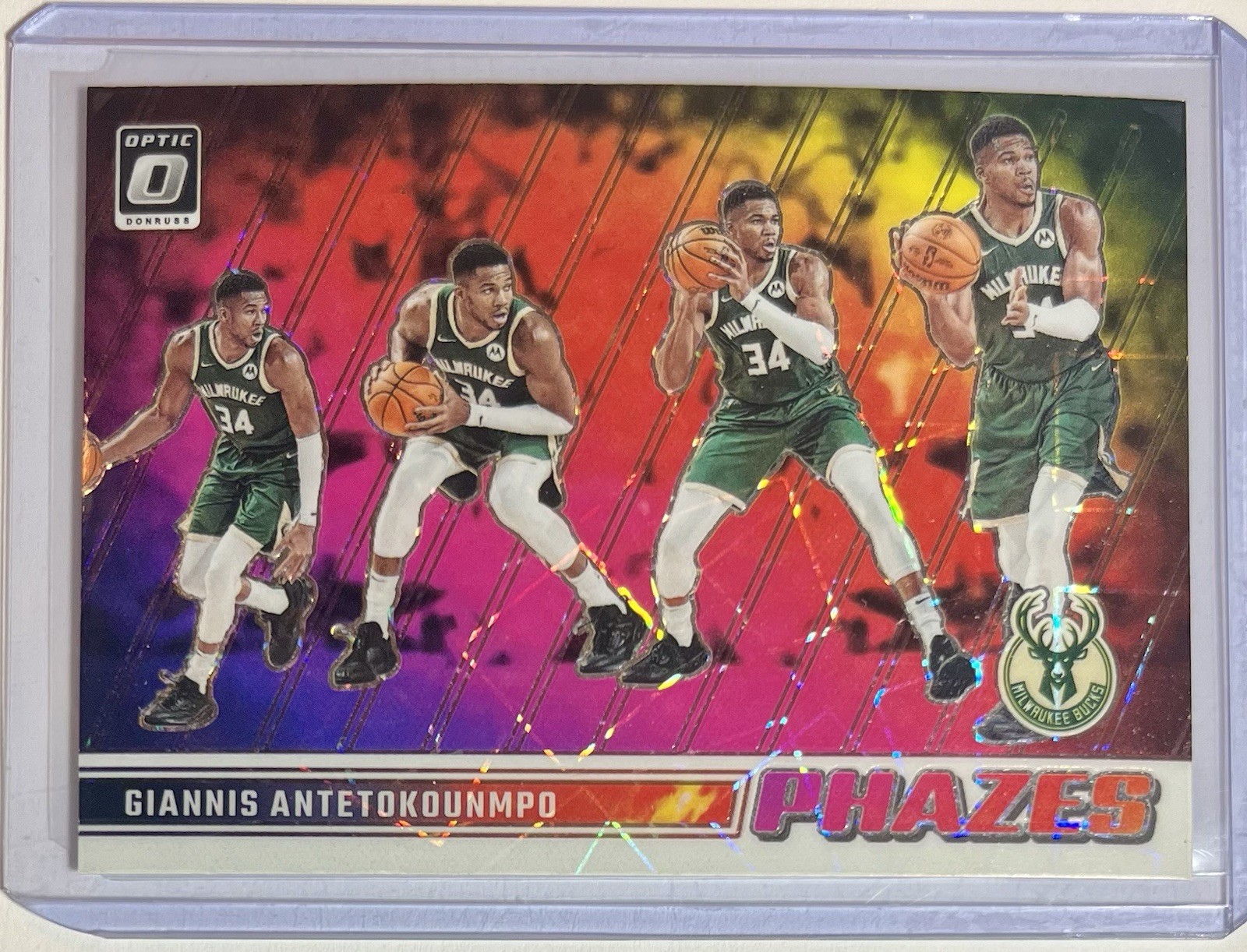 2023-24 Panini Donruss Optic Giannis Antetokounmpo #18 Phazes Laser CASE HIT SSP