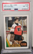 1987 O-Pee-Chee Ron Hextall Rookie Card #169 PSA 8 Philadelphia Flyers RC. rookie card picture