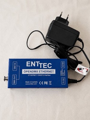 ENTTEC Open DMX Ethernet ODE 70305 Ethernet to DMX512 Interface w/ Power Supply