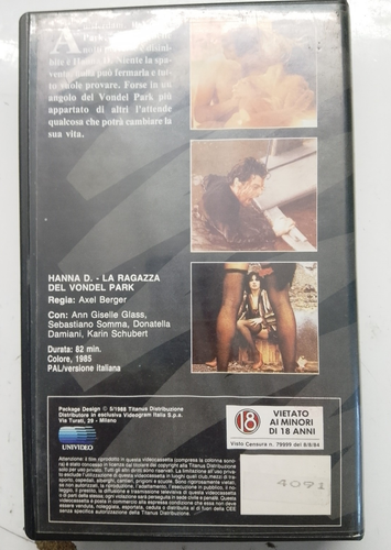Hanna D.LA RAGAZZA DEL VONDEL PARK Ann Giselle Glass 1985 VHS Italien - Photo 2 sur 2