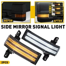 2x Sequential LED Side Mirror Signal Light Turn for Chevrolet Silverado 14 15-18