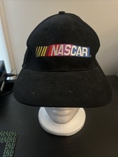 Black Vintage Seba NASCAR Logo Strapback Hat Black