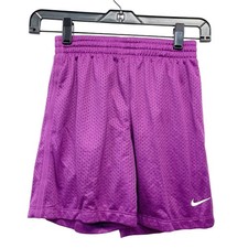 Nike Big Kids' Boys Dri-Fit Mesh Standard Fit Shorts Purple Size Small