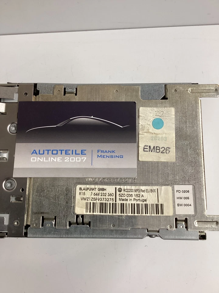 VW Fox 5Z Autoradio Radio CD Player MP3 -ohne Code!-  5Z0035152A  7644232360 - Bild 4 von 4