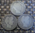 Barber liberty head quarters 1895 P,O,S all three coins.