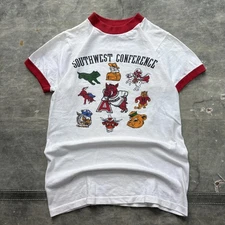 Vintage Rare 70s Southwest Conference College Mascots Shirt