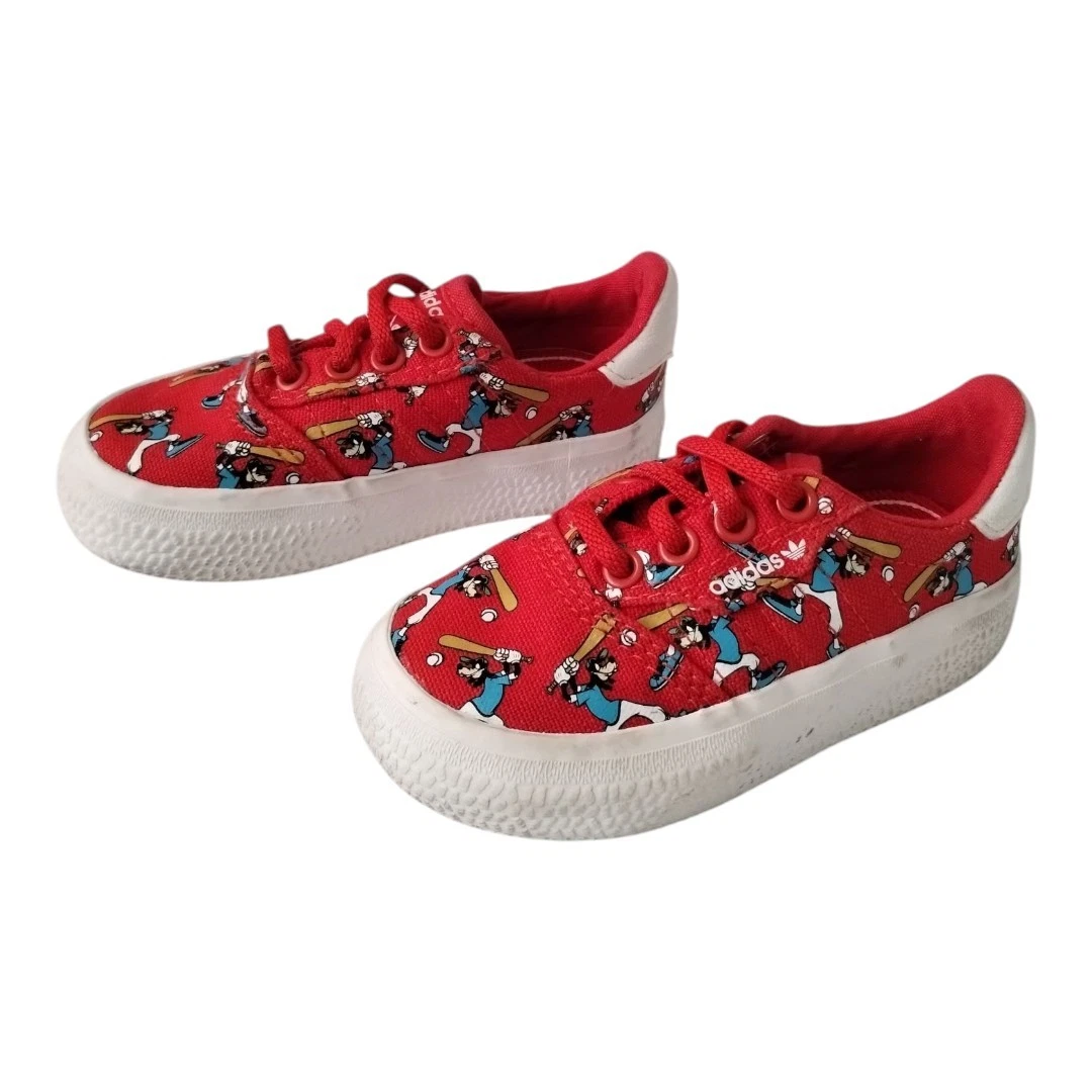 Scarpe sneakers Adidas 3MC IX Disney Sport Pippo Platform bambini ragazzi casual 5K rosse