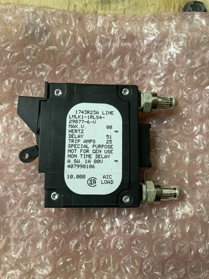 AIRPAX 20AMP 80V  BULLET BREAKER LMLK1-1RLS4-29877-6-V NEW