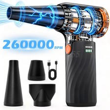 260000RPM Electric Air Duster Cordless Mini Jet Dry Blower Portable Turbo Fan US