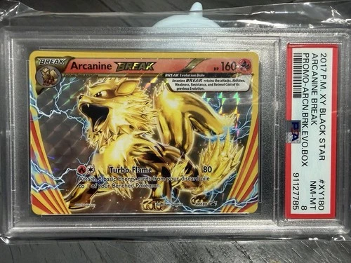 Pokémon TCG Arcanine Break XY180 Black Star Promo Card PSA 8