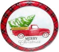 CHRISTMAS DESSERT PAPER PLATES 6 7/8" HOLIDAY HOME 18 Ct.