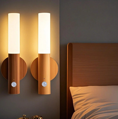 1 pc USB Rechargeable Motion Sensor LED Night Light with Magnetic Base