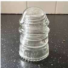 Hemingray Glass Insulator 42 D-41 Clear Collectible Vintage Made in USA