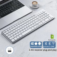 Wireless Bluetooth Keyboard Mouse Combo Multi-Language Rechargeable Tablet PC